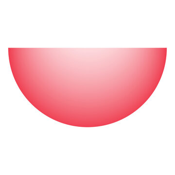 Inner glow semicircle shape