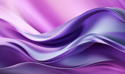 Purple Silk Waves Background, Generative AI