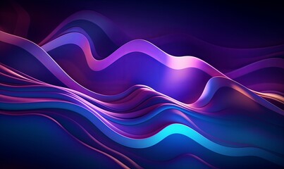 Holographic Neon Fluid Waves, Generative AI