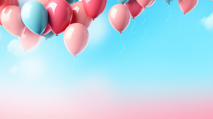 holiday background with balloons.