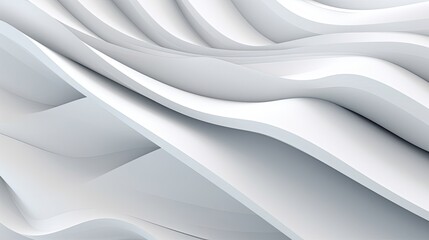 Abstract 3D White Background, Generative AI