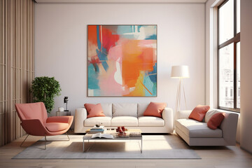 modern living room with fireplace