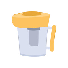 healthy water pitcher cartoon. fresh jar, clean nature, table cold healthy water pitcher sign. isolated symbol vector illustration