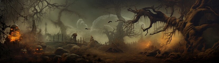 Fototapeta premium Halloween spooky background