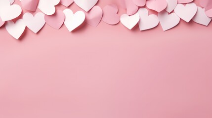 Pink paper heart background