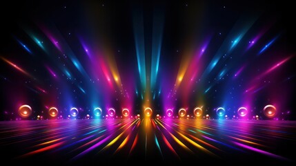 Neon disco party background - obrazy, fototapety, plakaty