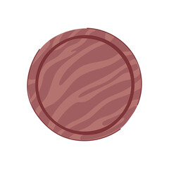 round wooden pizza board cartoon. tray texture, brown cutting, plate cooking round wooden pizza board sign. isolated symbol vector illustration