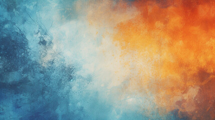 Orange and blue watercolor grunge abstract background, watercolor paint background, Generative AI