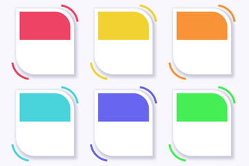 Progress chart with colors.  Colorful chart steps, infographic design elements.