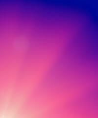 Fototapeta premium Sky midday sunlight beams rainbow pastel gradient pale orange-pink purple-blue dramatic. Beautiful sunny day soft light clouds blur background.