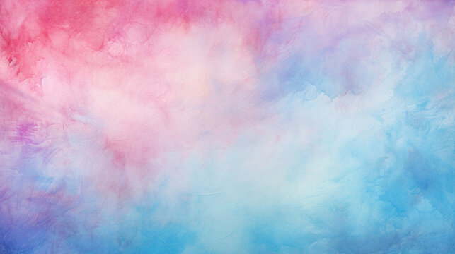 Pink and blue watercolor grunge abstract background, watercolor paint background, Generative AI © Kafi