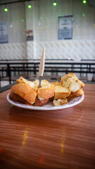 delicious toast on the table