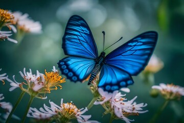 Fototapeta na wymiar butterfly on flower AI Generated 