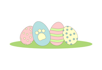 Easter eggs. Bright Easter. Vector illustration