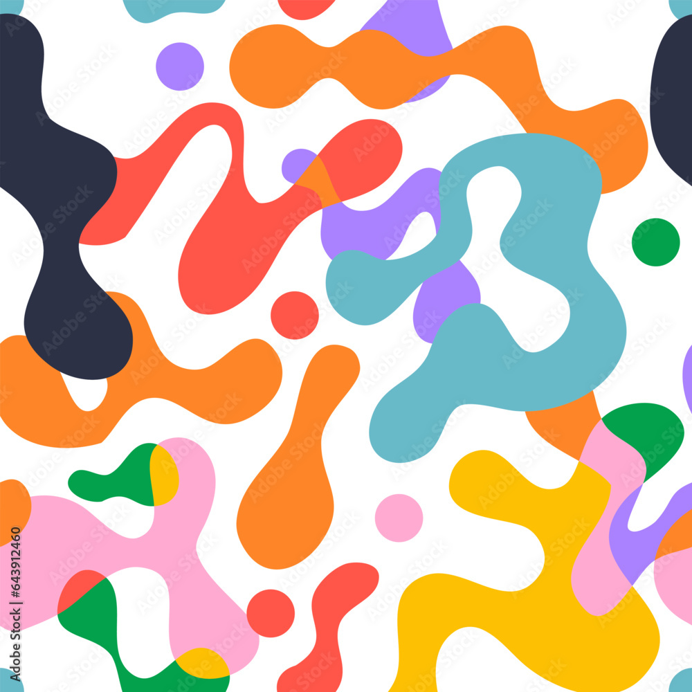 Poster abstract texture with futuristic liquid shapes. colorful background pattern. vector illustration.