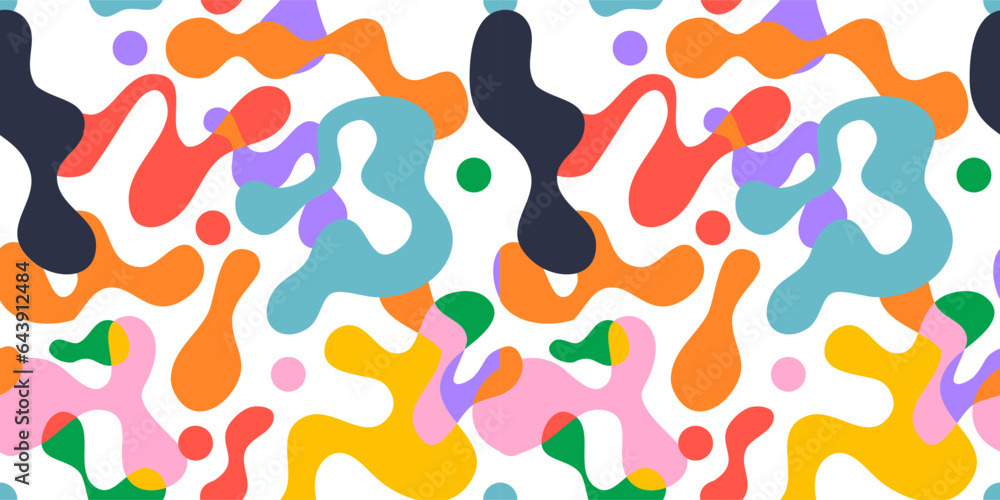 Poster abstract texture with futuristic liquid shapes. colorful background pattern. vector illustration.