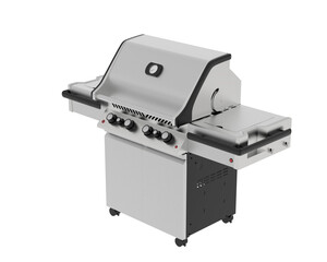 Barbeque grill chair isolated on transparent background. 3d rendering - illustration