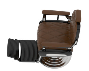 Barbershop chair isolated on transparent background. 3d rendering - illustration