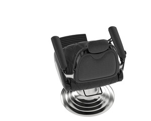 Barbershop chair isolated on transparent background. 3d rendering - illustration
