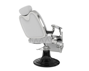 Barbershop chair isolated on transparent background. 3d rendering - illustration