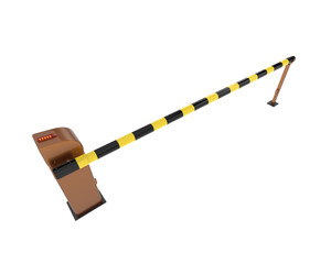 Barrier isolated on transparent background. 3d rendering - illustration