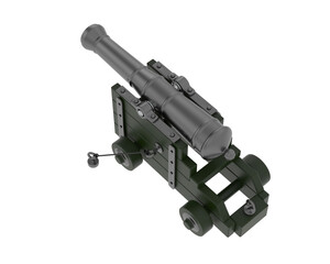 Canon isolated on transparent background. 3d rendering - illustration