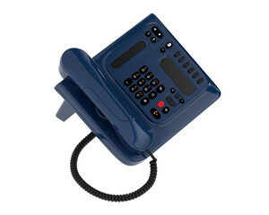 Cord phone isolated on transparent background. 3d rendering - illustration