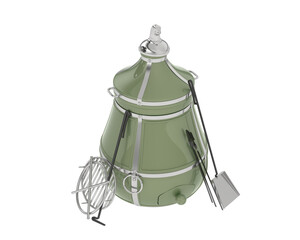 Oven isolated on transparent background. 3d rendering - illustration