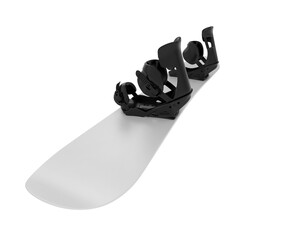 Snowboard isolated on transparent background. 3d rendering - illustration