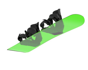 Snowboard isolated on transparent background. 3d rendering - illustration