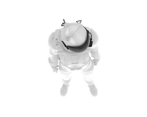 Space suit isolated on transparent background. 3d rendering - illustration