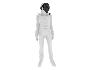 Space suit isolated on transparent background. 3d rendering - illustration