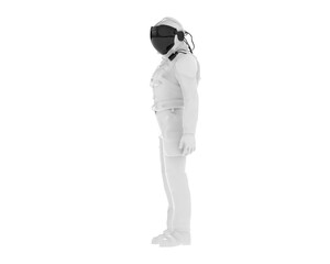 Space suit isolated on transparent background. 3d rendering - illustration