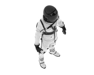Space suit isolated on transparent background. 3d rendering - illustration