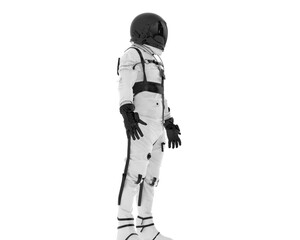 Space suit isolated on transparent background. 3d rendering - illustration