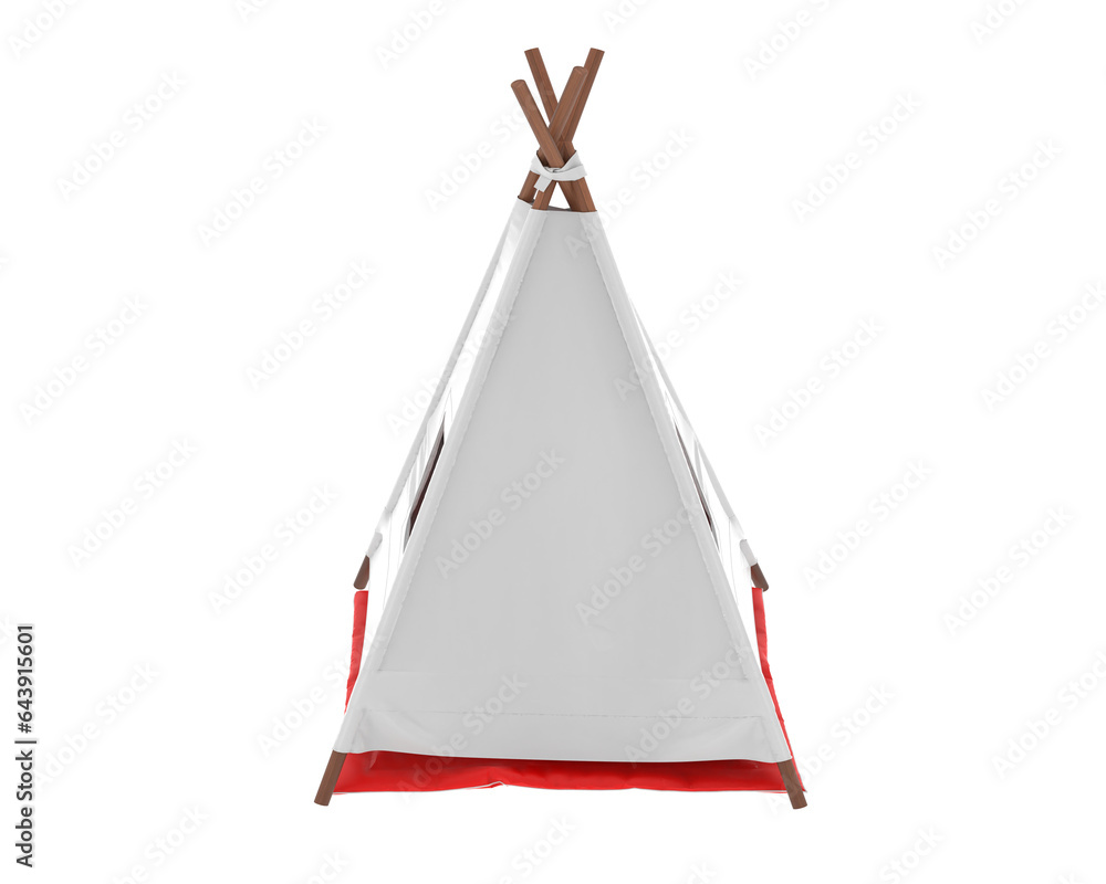 Poster tent isolated on transparent background. 3d rendering - illustration