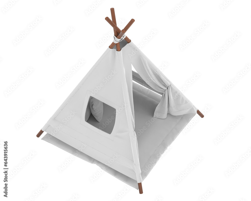 Poster tent isolated on transparent background. 3d rendering - illustration