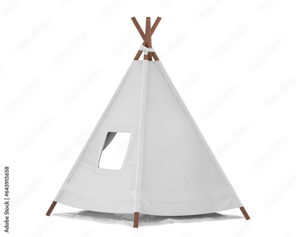 Poster tent isolated on transparent background. 3d rendering - illustration