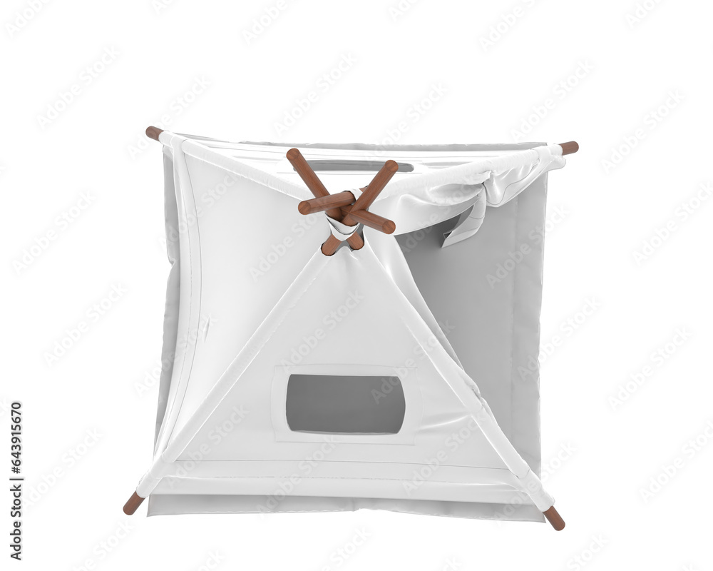 Poster tent isolated on transparent background. 3d rendering - illustration