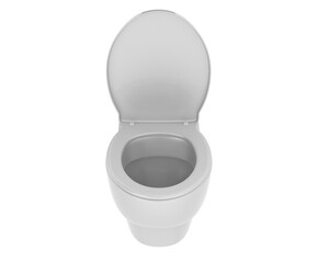 Toilet isolated on transparent background. 3d rendering - illustration