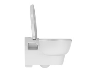 Toilet isolated on transparent background. 3d rendering - illustration