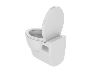 Toilet isolated on transparent background. 3d rendering - illustration