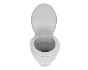 Toilet isolated on transparent background. 3d rendering - illustration