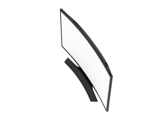 Modern TV isolated on transparent background. 3d rendering - illustration