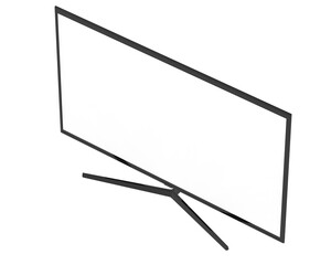 Modern TV isolated on transparent background. 3d rendering - illustration