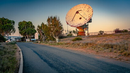 Radio telescope antenna dish in Carnarvon, WA, Australia