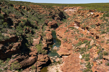 Spectacular views at Z Bend in Kalbarri National Park, WA, Australia