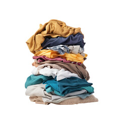 Pile of dirty laundry isolated