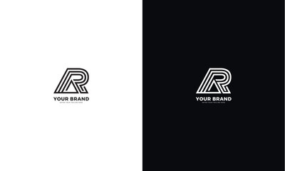 Technology triangle R logo, vector graphic design