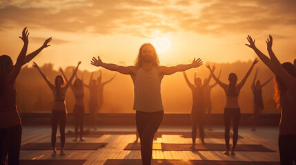 Surya Namaskar, sun salutation is a set of morning yoga exercises.